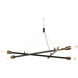 Kylo 6 Light 37.75 inch Black / Brass Chandelier Ceiling Light